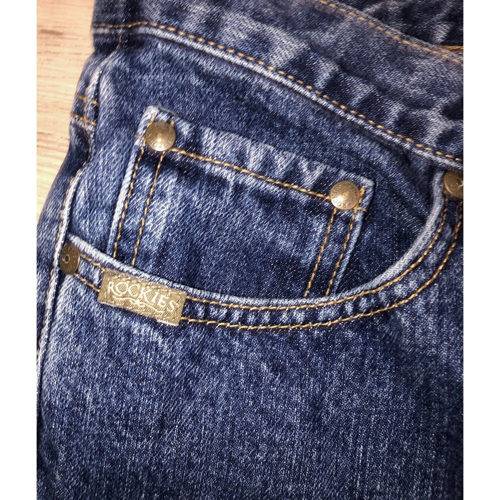 Vintage Rocky‎ Mountain Rockies Jeans Women's 4 Blue Slim Ankle Crop 28x26" - Picture 4 of 11